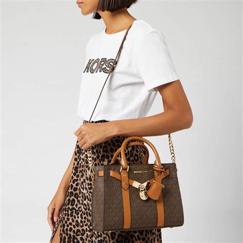 michael michael kors hamilton logo satchel|Michael Kors nouveau Hamilton satchel.